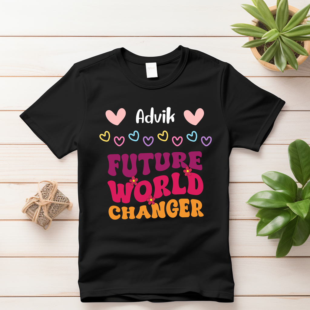 Plumlush Personalized Kids Premium 100% Soft Cotton T-Shirt | Eco-Friendly Printed Tees