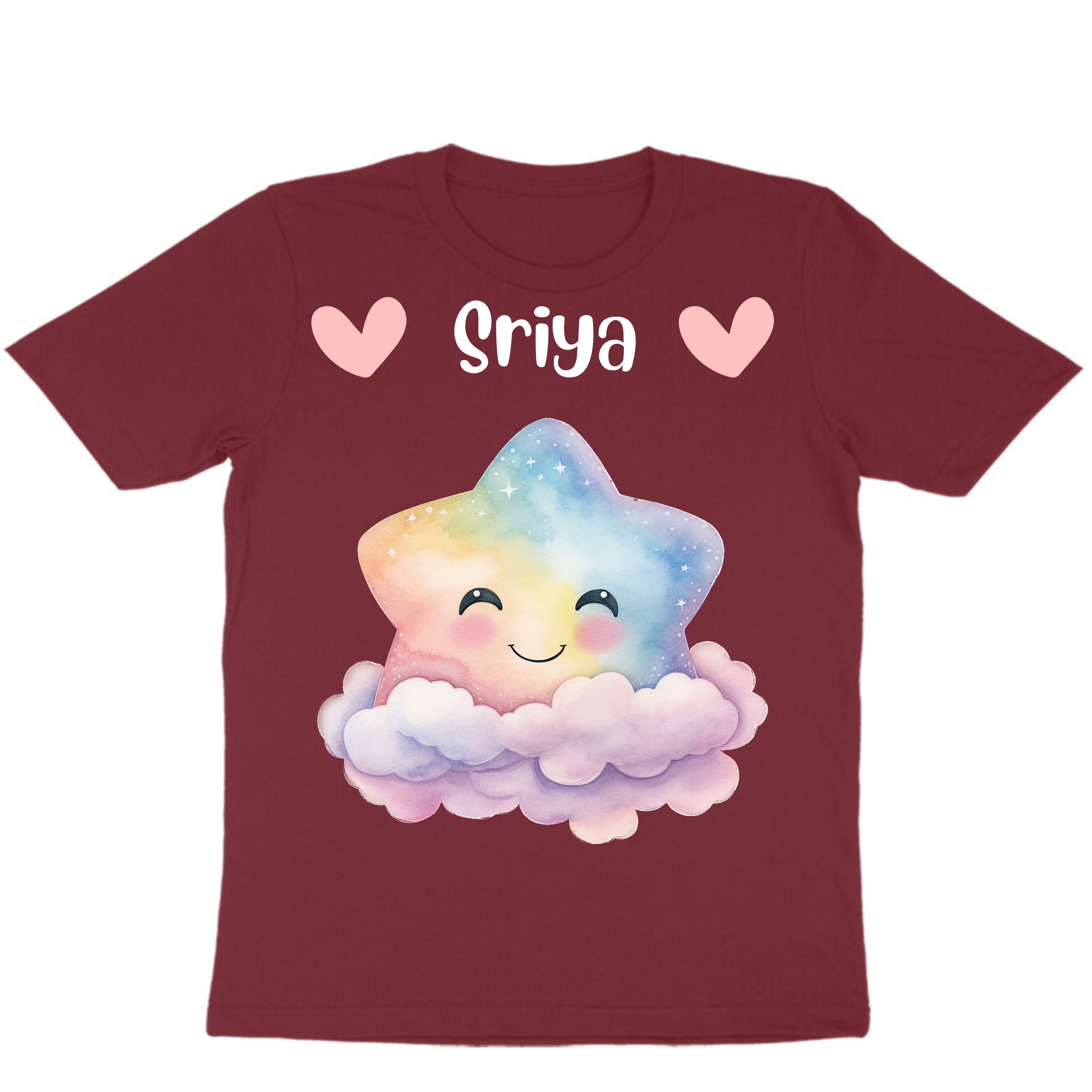 Plumlush Personalized Kids Premium 100% Soft Cotton T-Shirt | Star Theme | Eco-Friendly Printed Tees