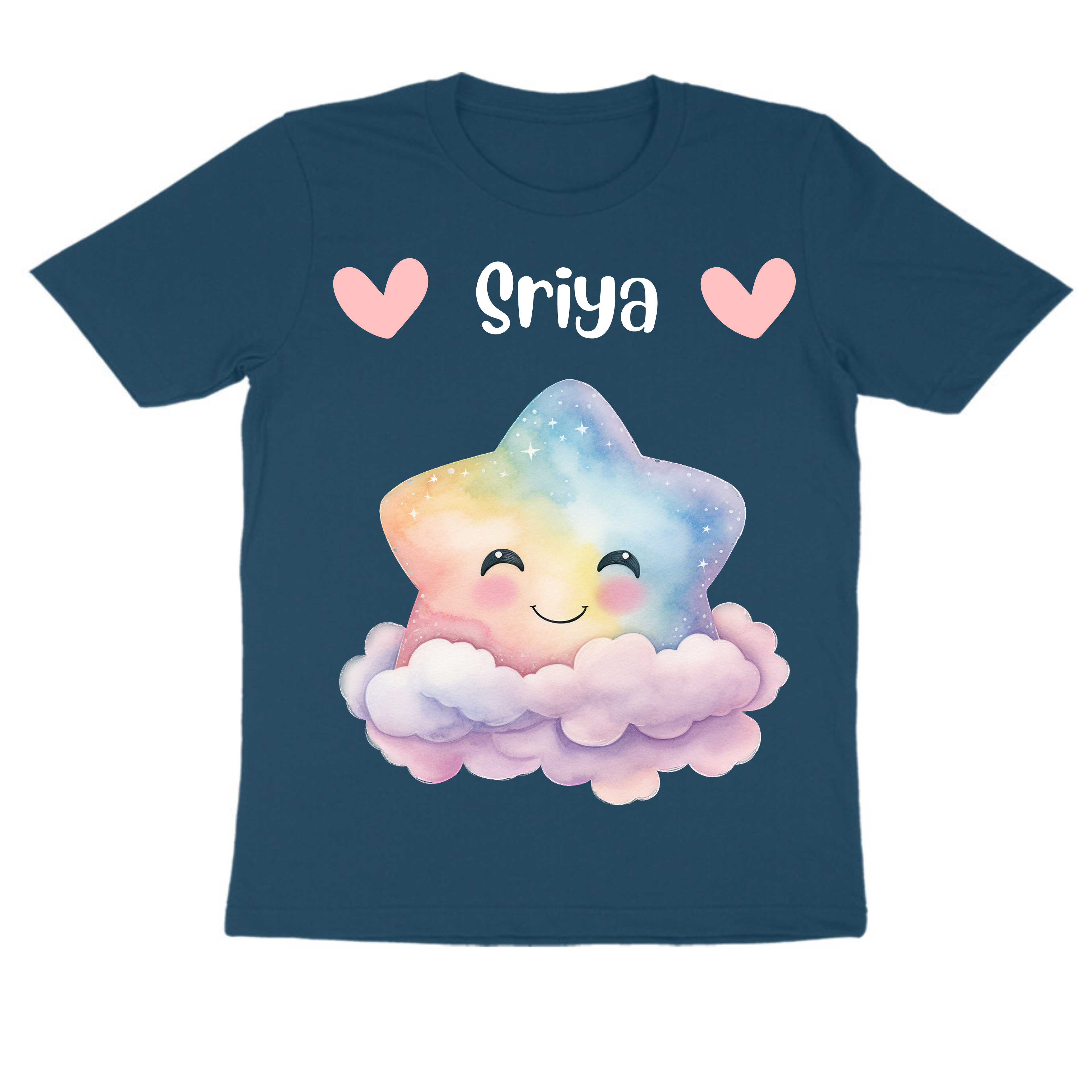 Plumlush Personalized Kids Premium 100% Soft Cotton T-Shirt | Star Theme | Eco-Friendly Printed Tees