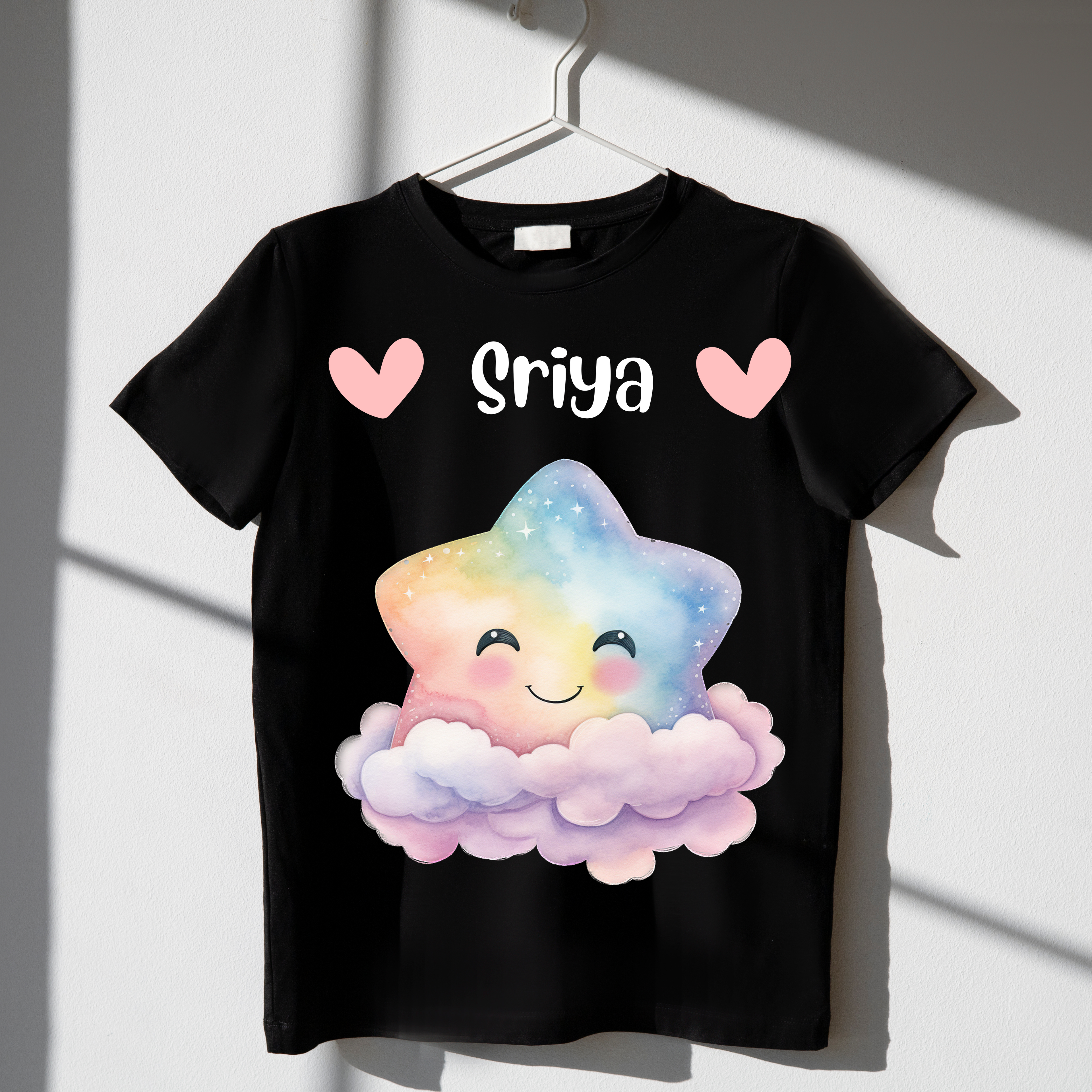 Plumlush Personalized Kids Premium 100% Soft Cotton T-Shirt | Star Theme | Eco-Friendly Printed Tees