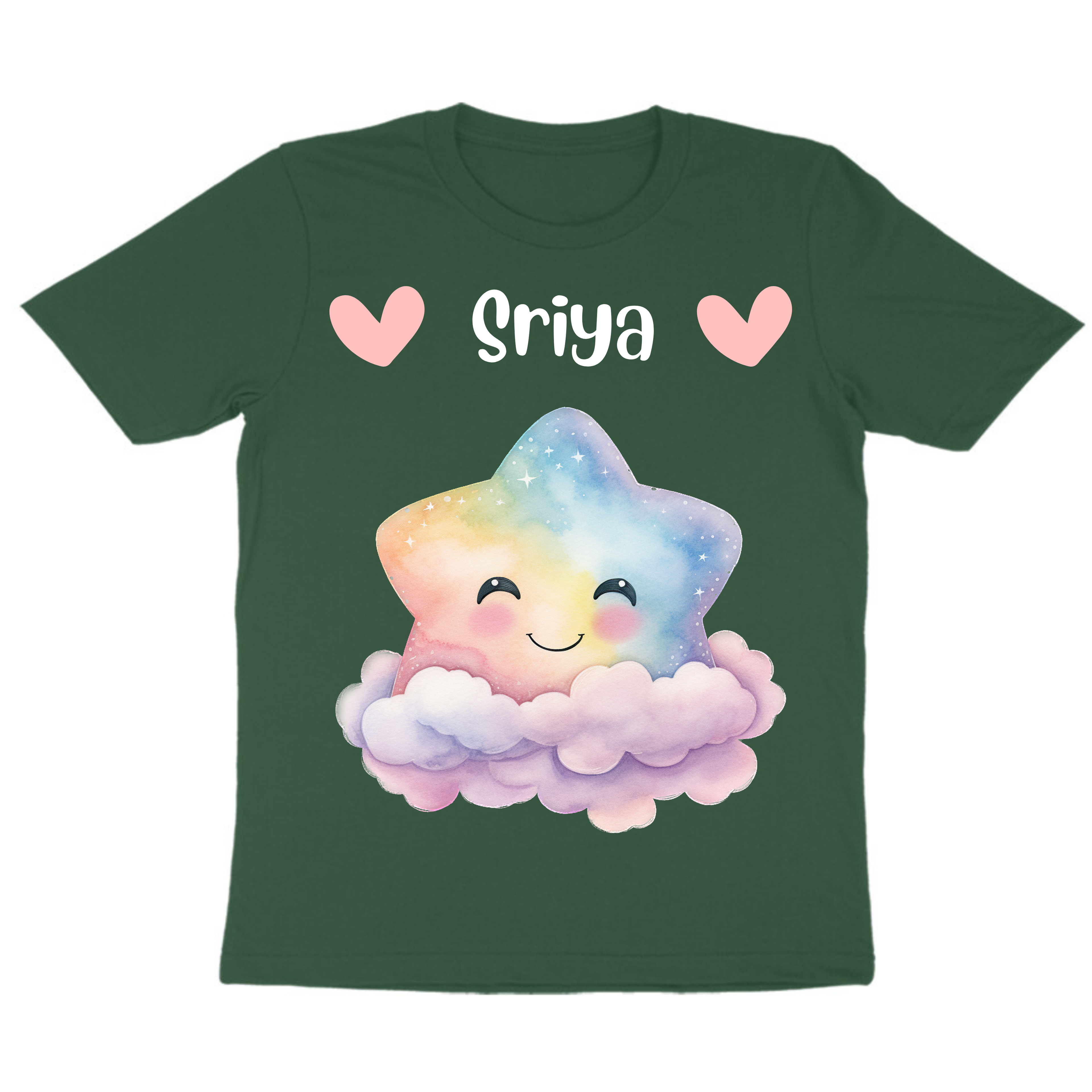 Plumlush Personalized Kids Premium 100% Soft Cotton T-Shirt | Star Theme | Eco-Friendly Printed Tees