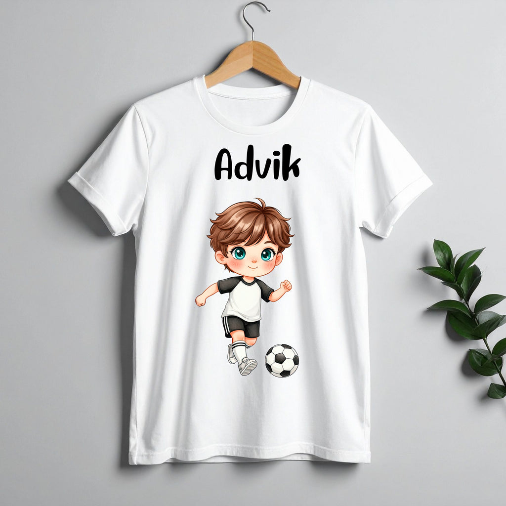 Plumlush Personalized Kids Premium 100% Soft Cotton T-Shirt | Sports Theme | Eco-Friendly Printed Tees